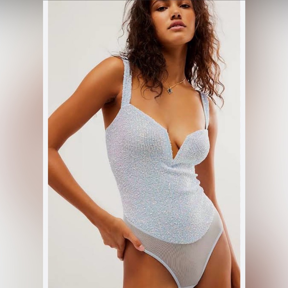 NWT Free People “Sparks Fly” Bodysuit.